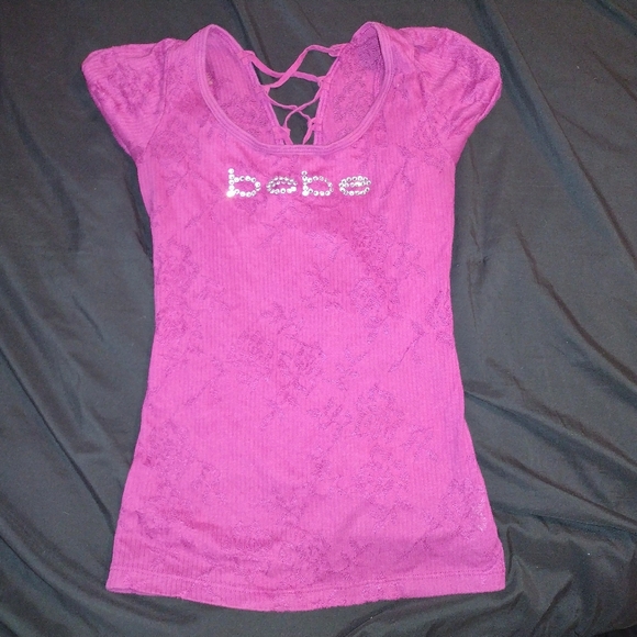 Vintage Bebe Swarovski Crystal Pink top - Picture 10 of 10